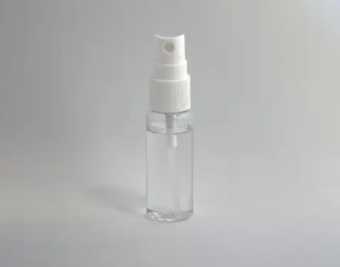 Spray bottles: clear and white spray bottle