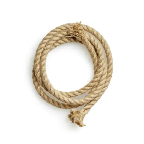 Rope: brown rope on white background